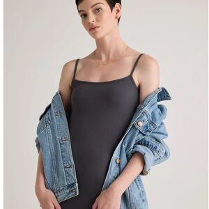 Brand new Quince tencel maxi dress in carbon grey.